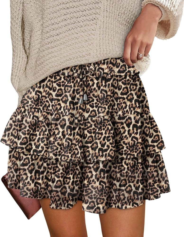 onlypuff Flowy Shorts for Women Ruffle Skorts Tiered Teen Girls Country Concert Outfits Golf Tenn... | Amazon (US)