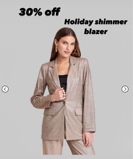 Wild Fable blazer, shimmer blazer, holiday blazer, Target style, Target holiday fashion finds

#LTKHolidaySale #LTKHoliday #LTKparties