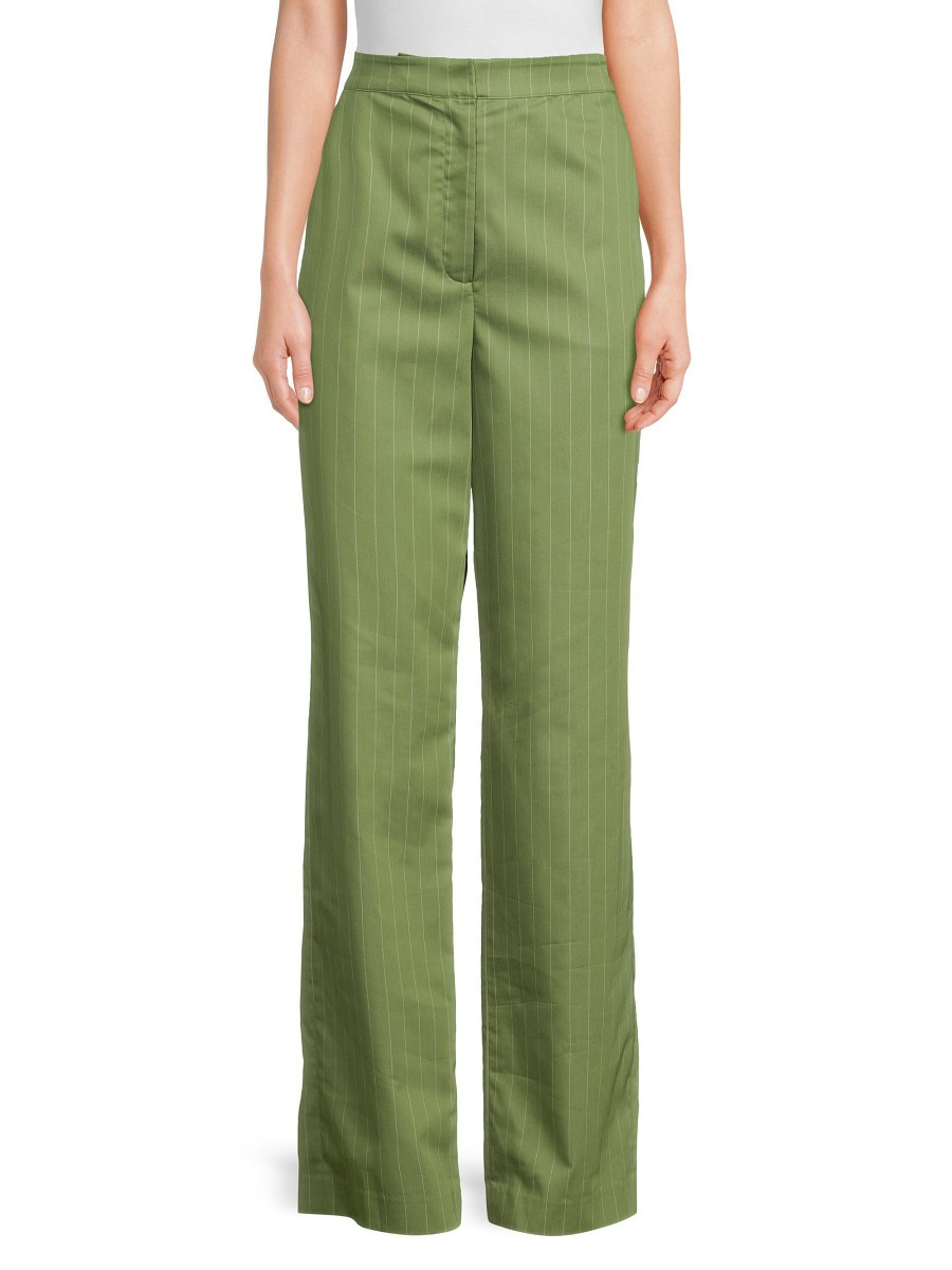 BCBGMAXAZRIA Women's Pin Stripe Trousers - Green - Size 4 | Saks Fifth Avenue OFF 5TH