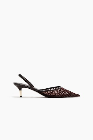 POINTED MESH SLINGBACK KITTEN HEELS | H&M (UK, MY, IN, SG, PH, TW, HK)