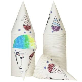 Disposable Paper 6 oz. Snow Cone Cup, 100-count | The Home Depot