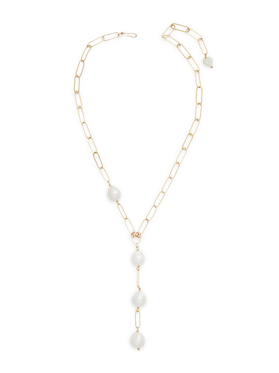 Joni Gold Fill & Pearl Paperclip Chain Necklace | Saks Fifth Avenue