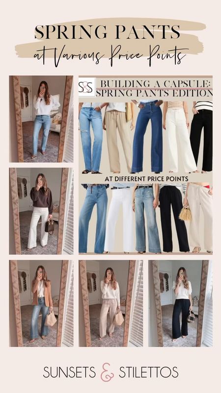 Spring pants and jeans for your capsule wardrobe! 

#LTKworkwear #LTKVideo #LTKstyletip