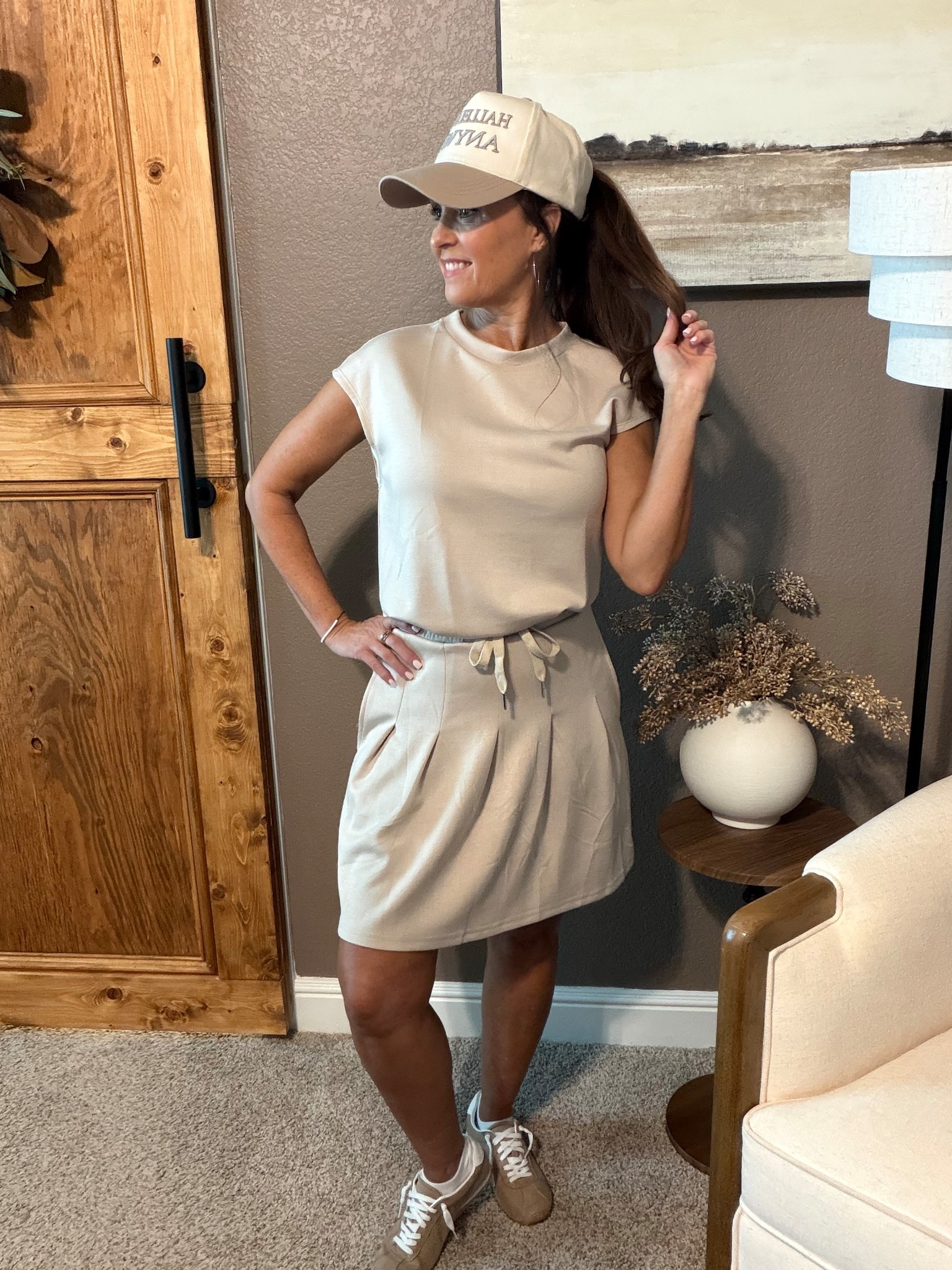 Neutral summer outfit for tennis, pickle ball, travel and running around- classic, comfy chic effortless style 

#LTKSeasonal #LTKOver40 #LTKootd