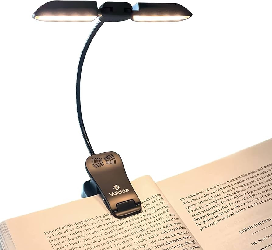 Vekkia 14 LED Rechargeable Book Light for Reading at Night, Eye-Care Reading Light for Books in B... | Amazon (US)