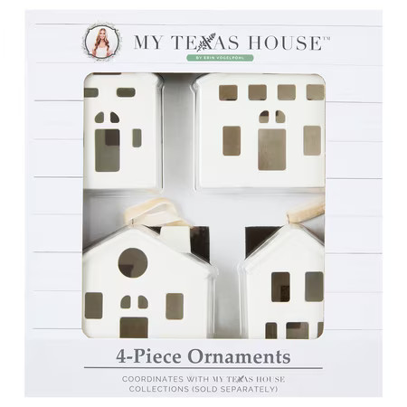 My Texas House 4-Count White House Christmas Ornaments | Walmart (US)