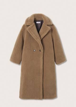 Maxi lapels faux-fur coat | MANGO (US)
