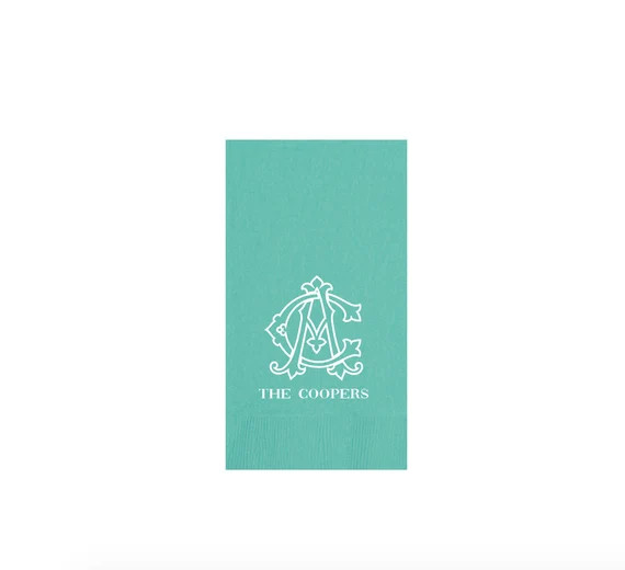 Personalized napkins Monogrammed napkins Housewarming party | Etsy | Etsy (US)