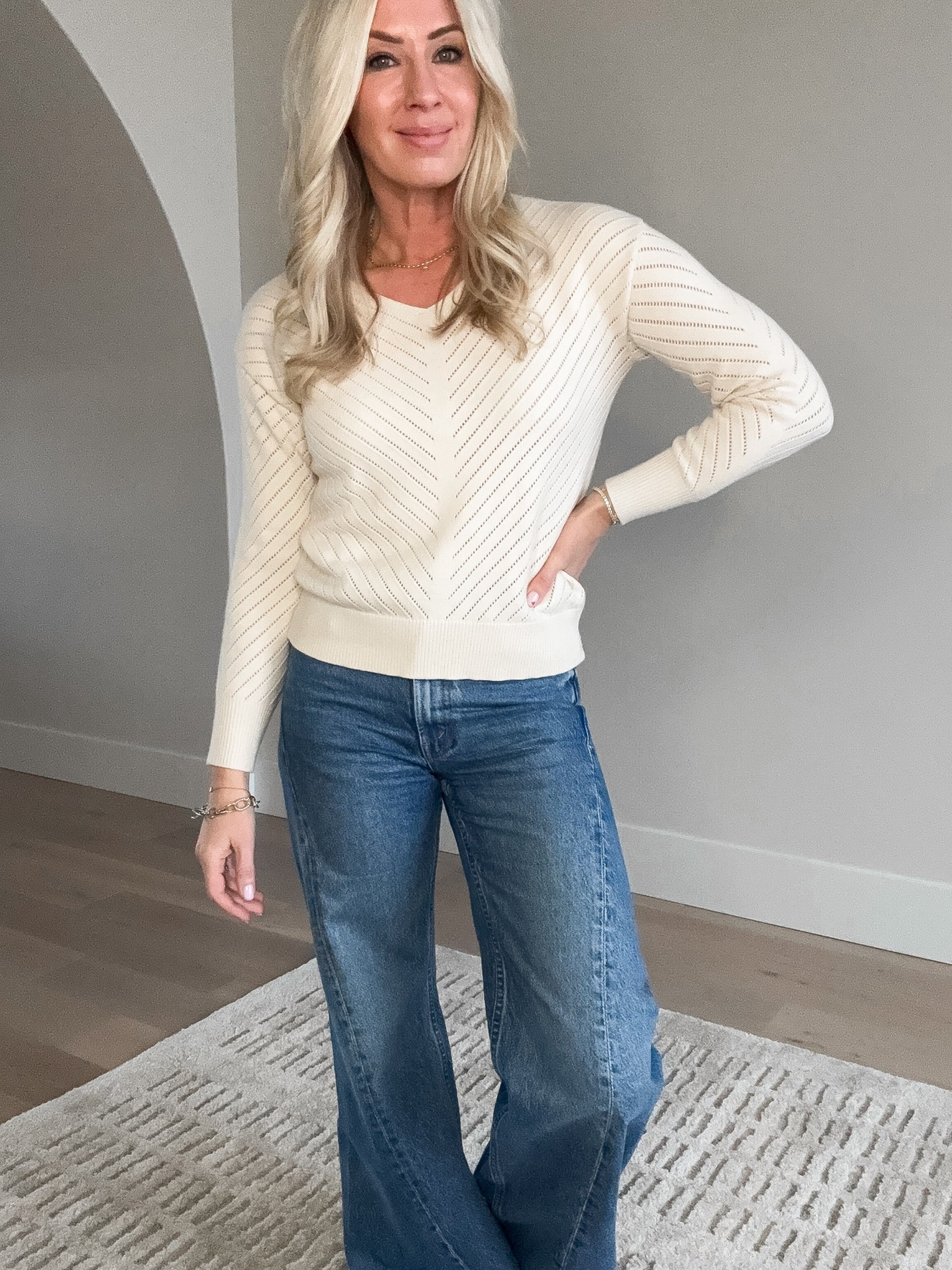 Super soft Amazon sweater 
Size up (I wish I had a large) 

Mother denim size down one 
Spring outfit 

#LTKSeasonal #LTKootd #LTKOver40