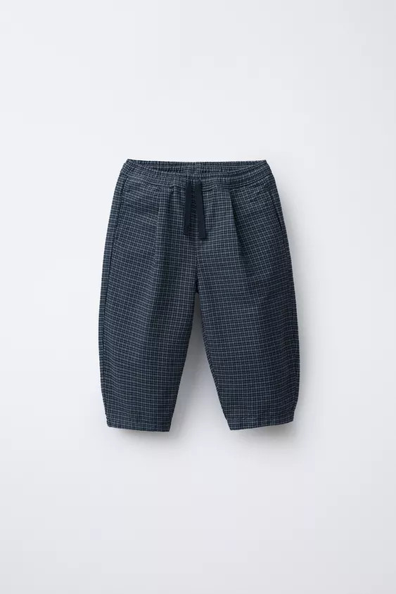 WARM PLAID BAGGY PANTS | Zara US
