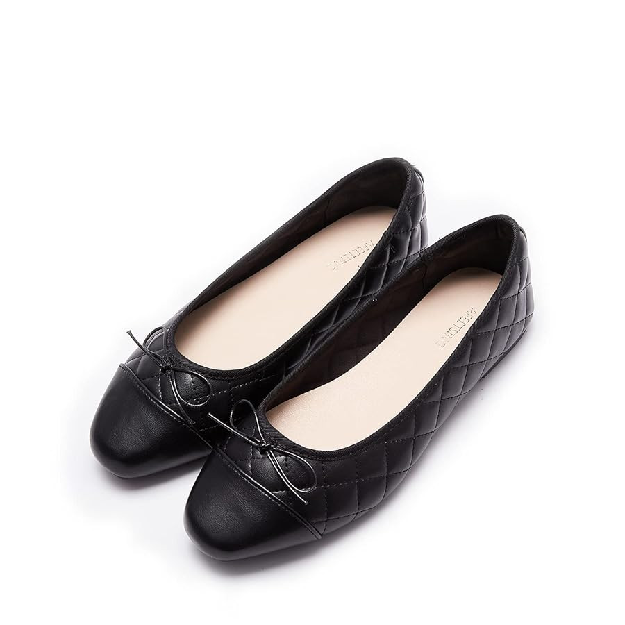 Women's Round Toe Ballet Flats Comfortable Bow Dressy Flats Shoes for Women | Amazon (US)