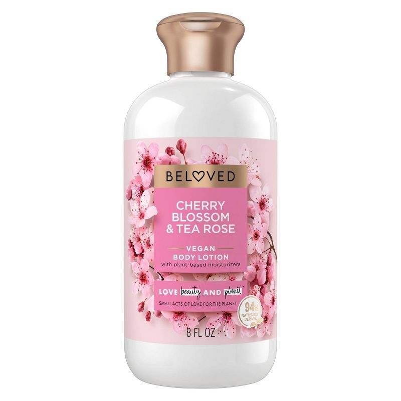 Beloved Cherry Blossom & Tea Rose Plant Based Moisturizers Body Lotion - 8 fl oz | Target