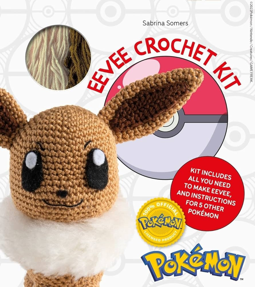 Pokémon Crochet Eevee Kit: includes materials to make Eevee and instructions for 5 other Pokémo... | Amazon (US)