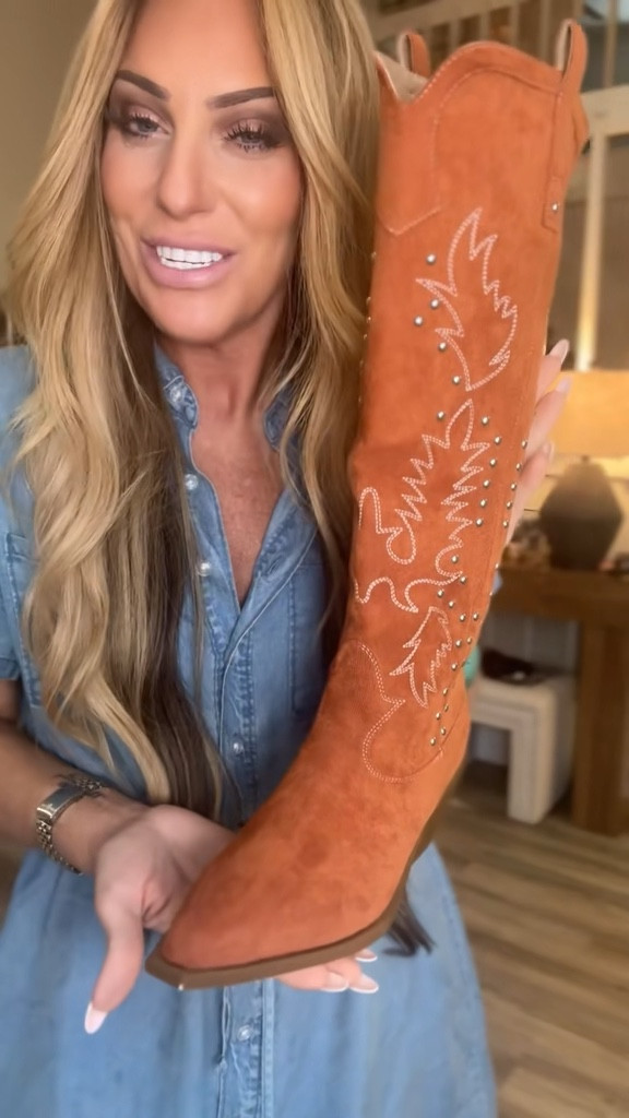 These boots are such a vibe. The color, the stitching, the little stud details—everything about them is perfection. They’re giving modern cowgirl energy but still super chic. I love that you can pair them with jeans for a casual look or with a dress for that country-glam moment. These are definitely the kind of boots that turn heads.

#LTKSeasonal #LTKStyleTip #LTKShoeCrush
