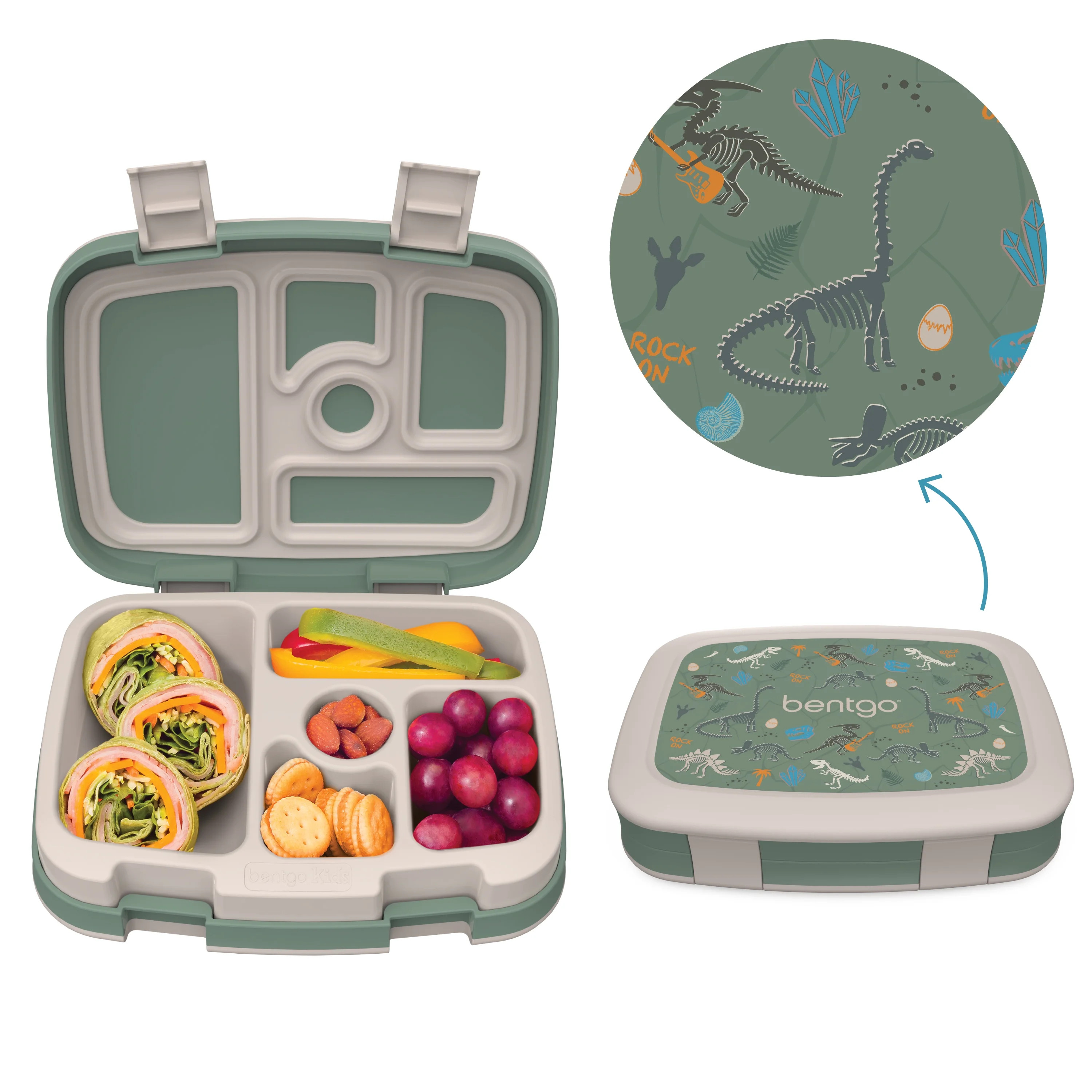 Bentgo Kids Prints Leak-Proof, 5-Compartment Bento-Style Kids Lunch Box - BPA-Free, Dishwasher Sa... | Walmart (US)