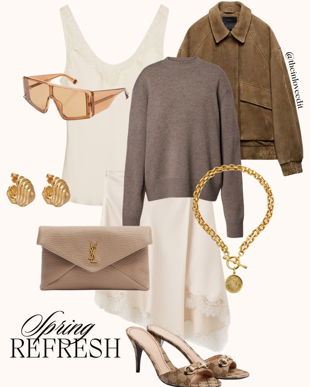 Spring is such a fun time to play with tonal neutrals and textures. Soft laces, cashmeres, and suede are what the season is all about!

#LTKootd