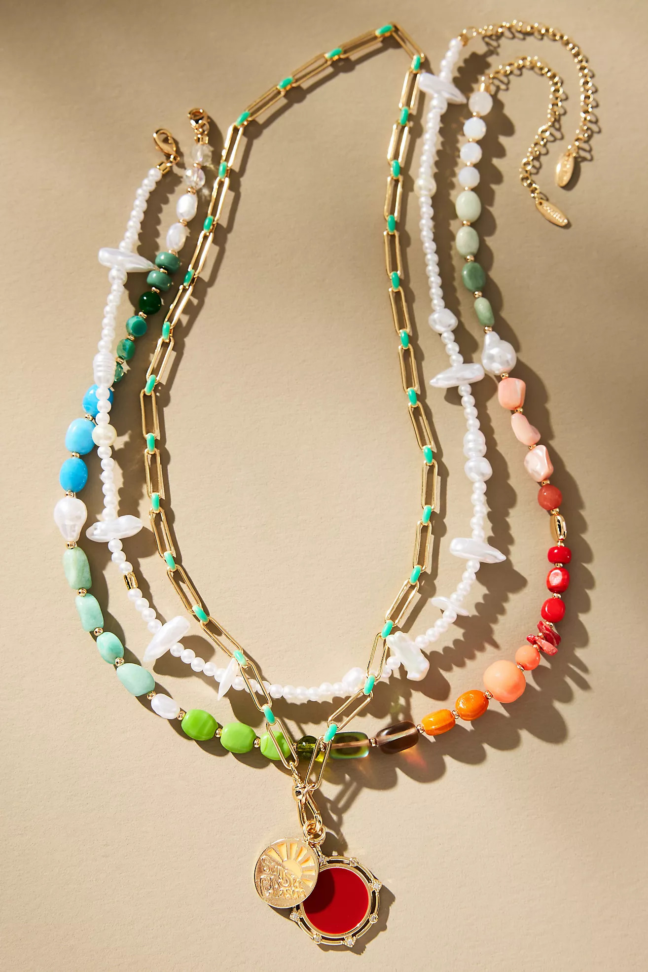 Shades of Sea Layered Necklaces: Charm Edition | Anthropologie (US)