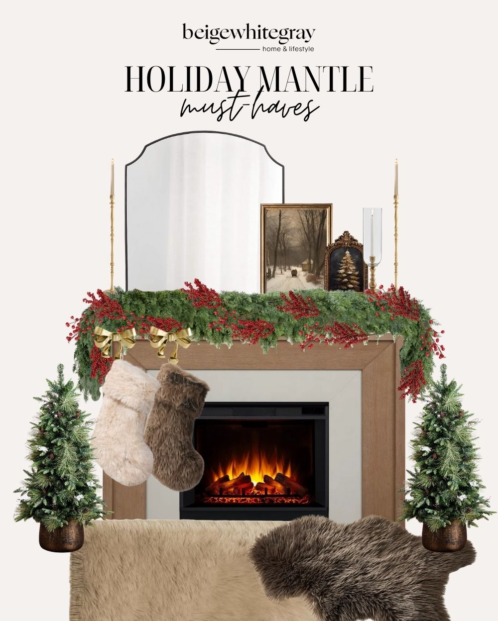 Holiday Mantle Must Haves! Holiday mantle styling / holiday styling inspo / mantle styling / holiday home finds / amazon holiday home finds / winter garland / mantle stocking hangers / holiday decor / holiday decorations / holiday garland / winter home finds / beigewhitegray

#LTKHome #LTKHoliday #LTKSeasonal
