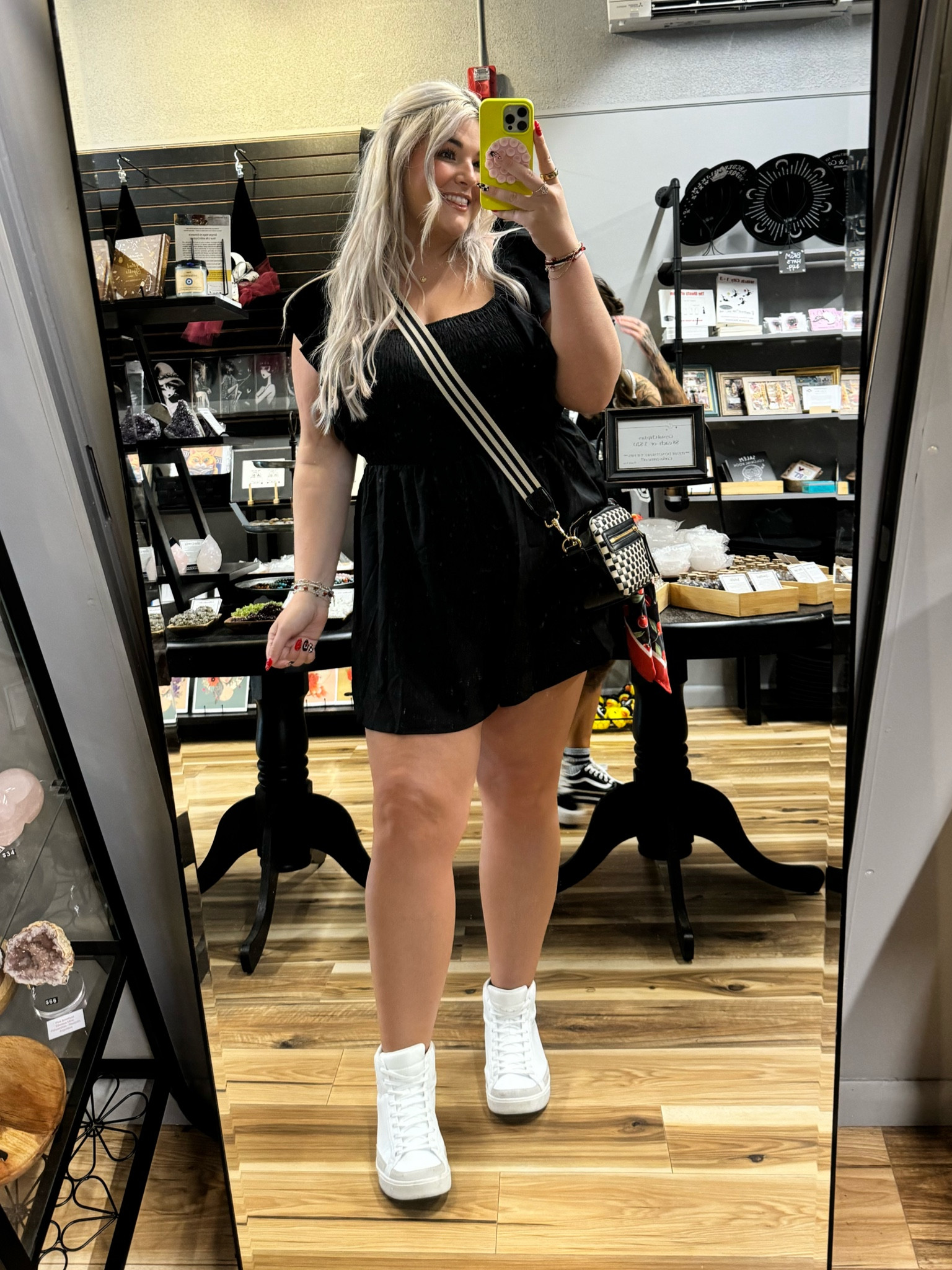 Mid size friendly shein Romper with a cute crossbody bag from target! Wearing 2xl 

#LTKSaleAlert #LTKFindsUnder50 #LTKGiftGuide