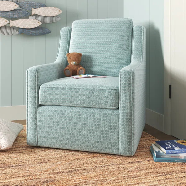 Moshier 28.5" W Polyester Swivel Armchair | Wayfair North America