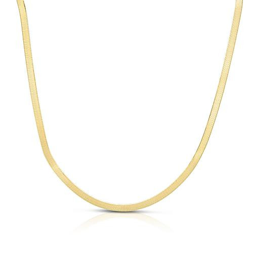 Royal Chain 14K Gold Herringbone 16"" Necklace | HSN