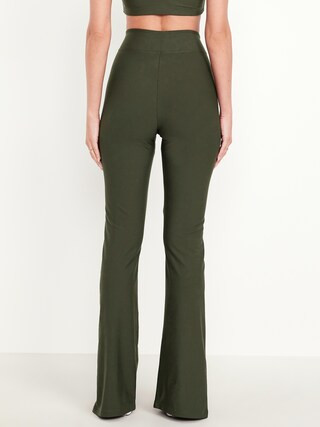 Extra High-Waisted PowerSoft Split-Flare Leggings | Old Navy (US)