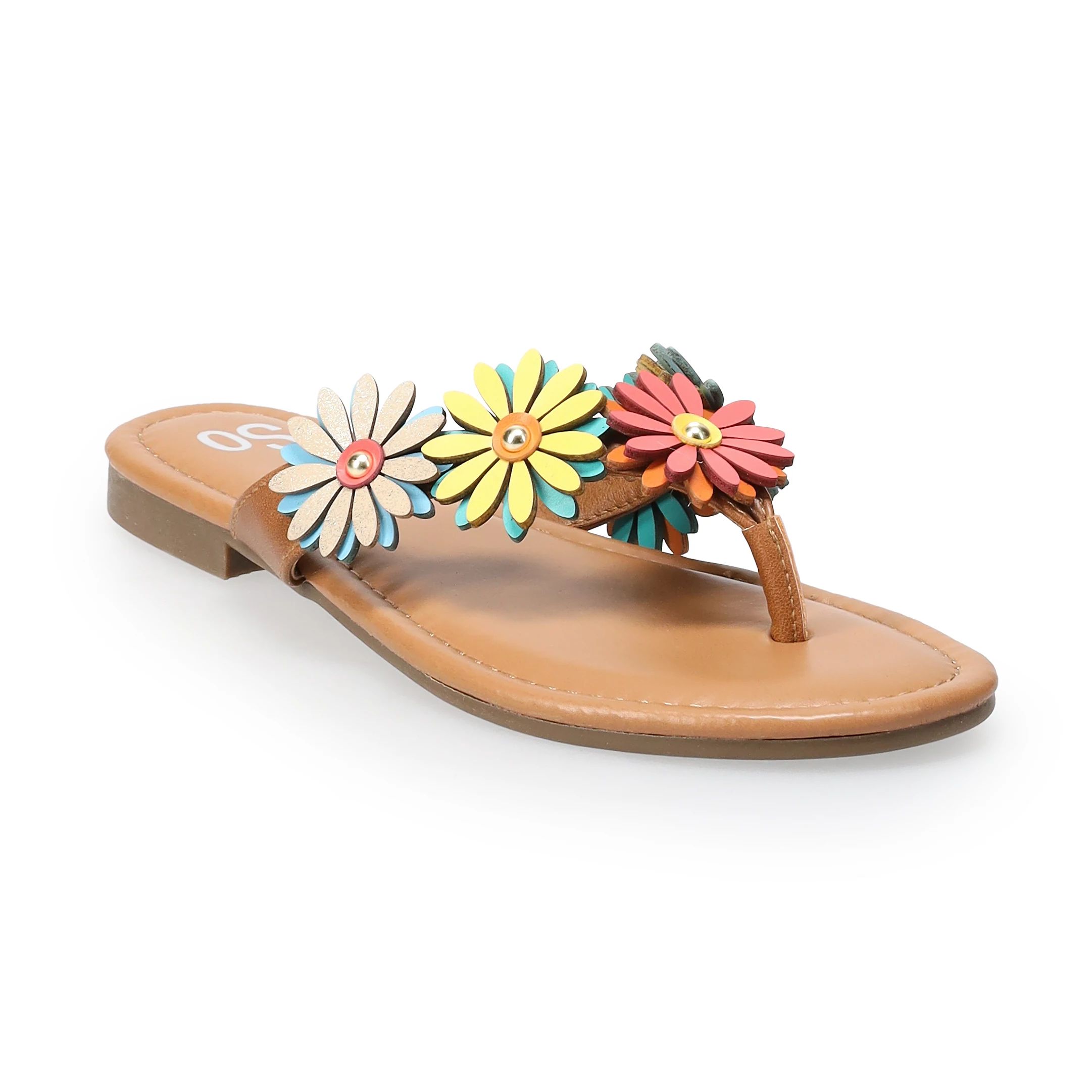 SO® Flower Women's Thong Sandals | Kohl's