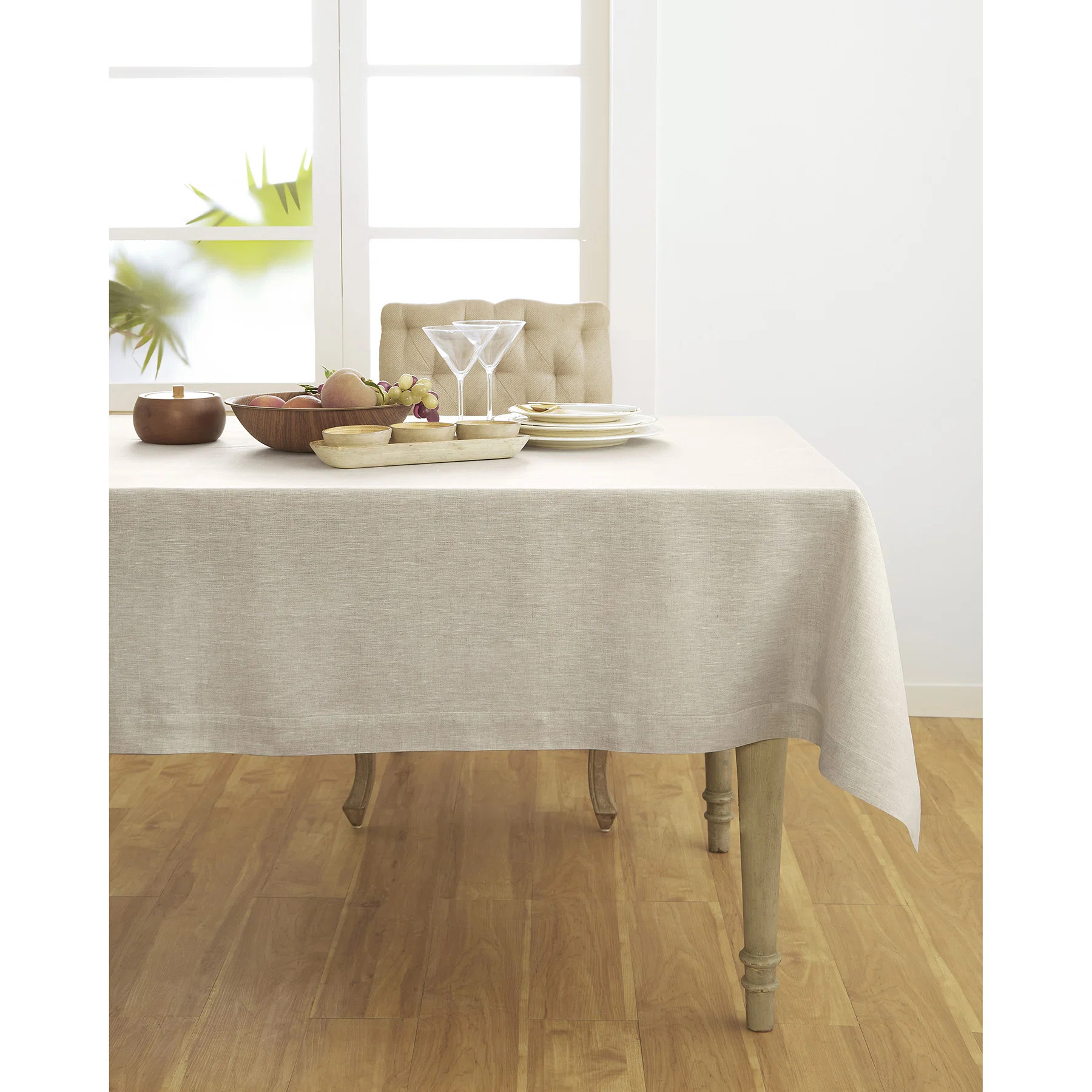 Athena - 100% Pure Linen Tablecloth | Wayfair North America
