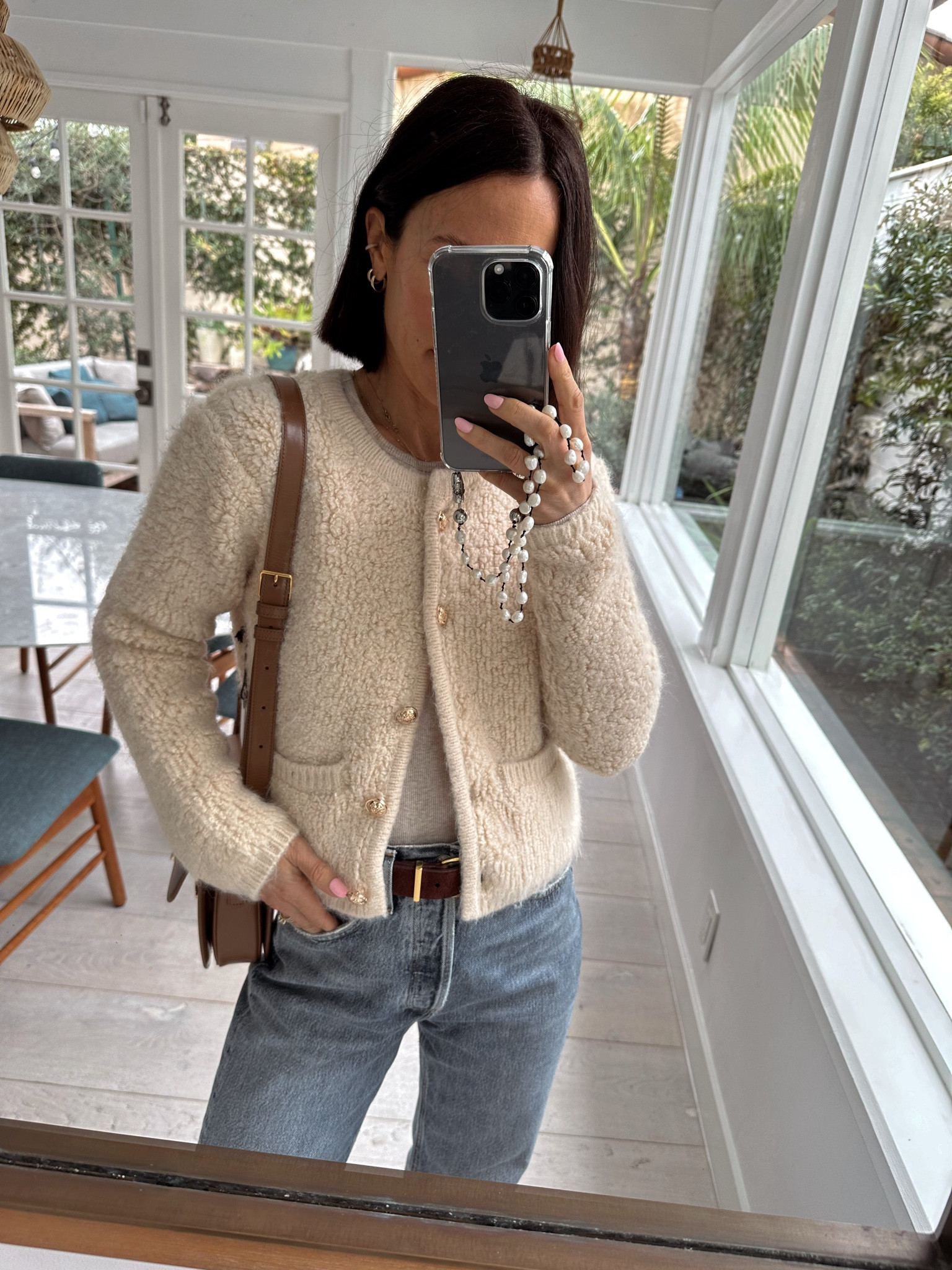 Love this “lady cardigan” so warm, easy to dress up or down, and the prettiest ivory color for spring 
Runs true to size. Wearing an Xs 

#LTKover40