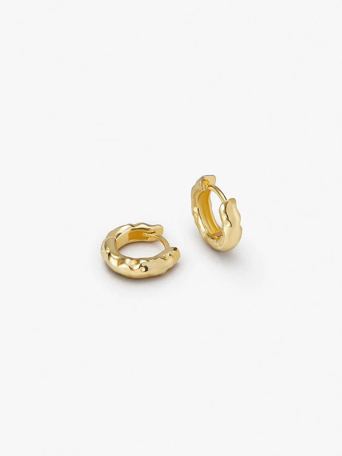 Gold Huggie Hoop Earrings - Sarah | Ana Luisa