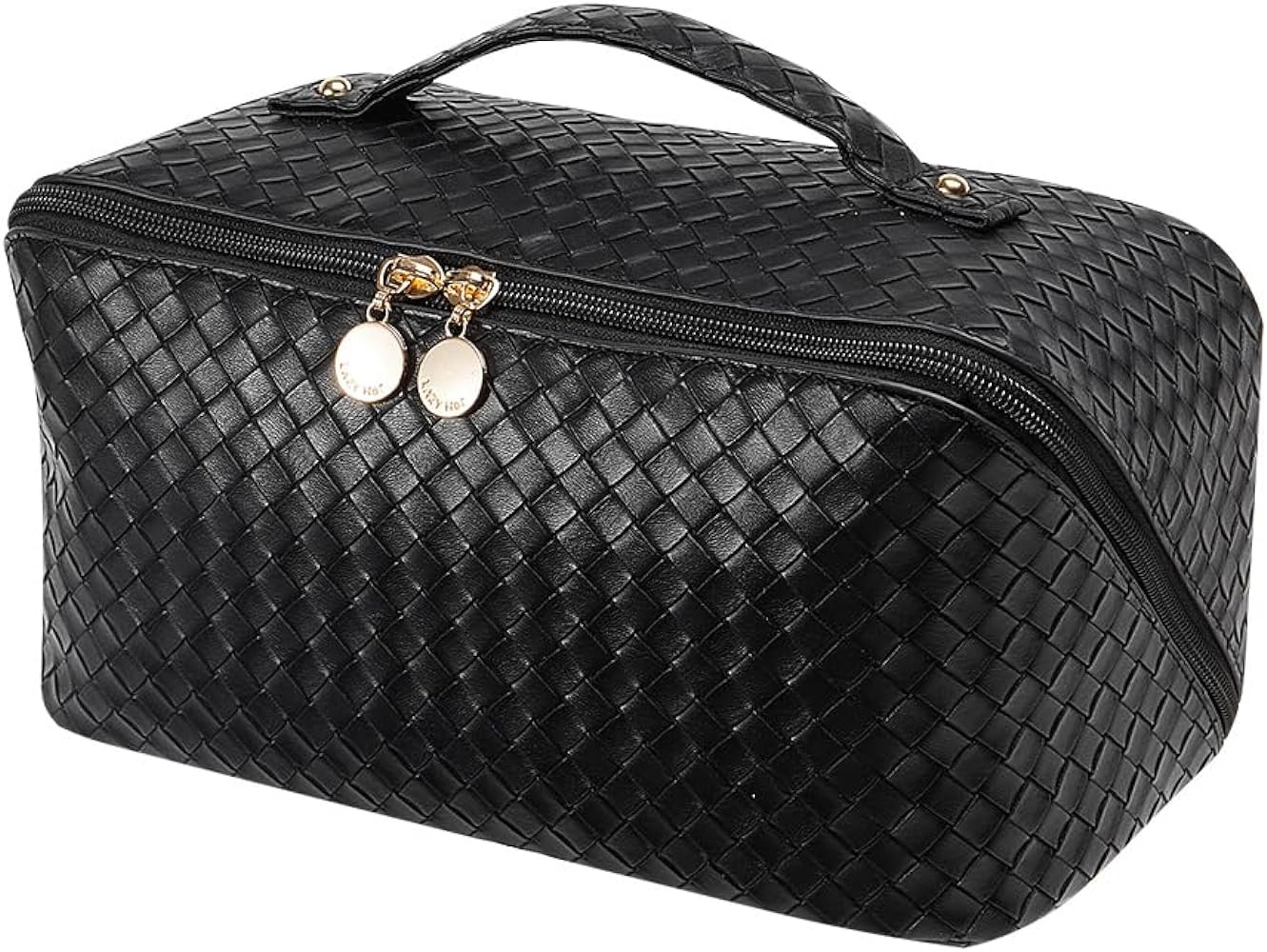 EACHY Travel Makeup Bag,Large Capacity Cosmetic Bags for Women,Waterproof Portable Pouch Open Fla... | Amazon (US)