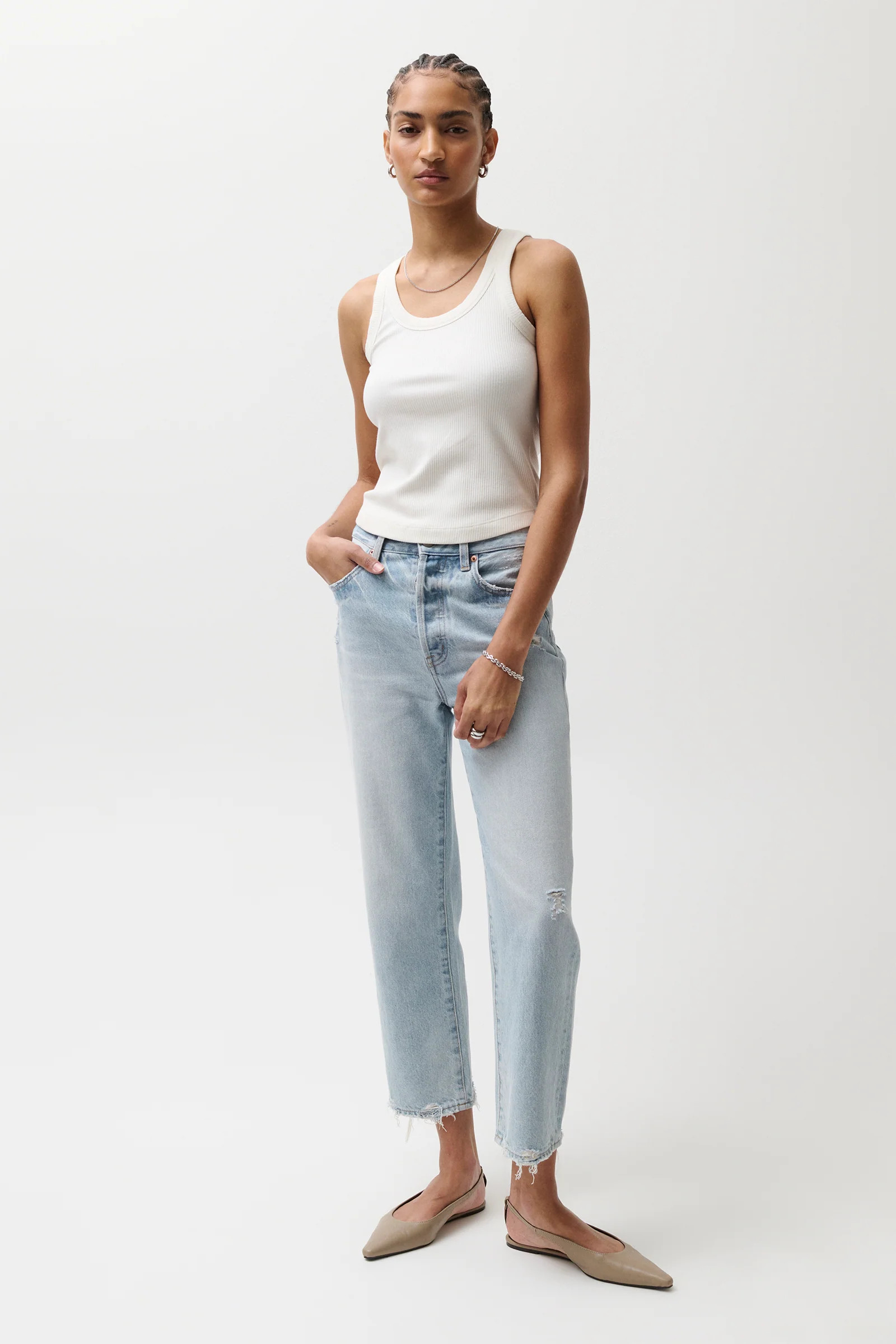 Cassie Super High Rise Straight Jean - Radiant Vintage | Pistola Denim