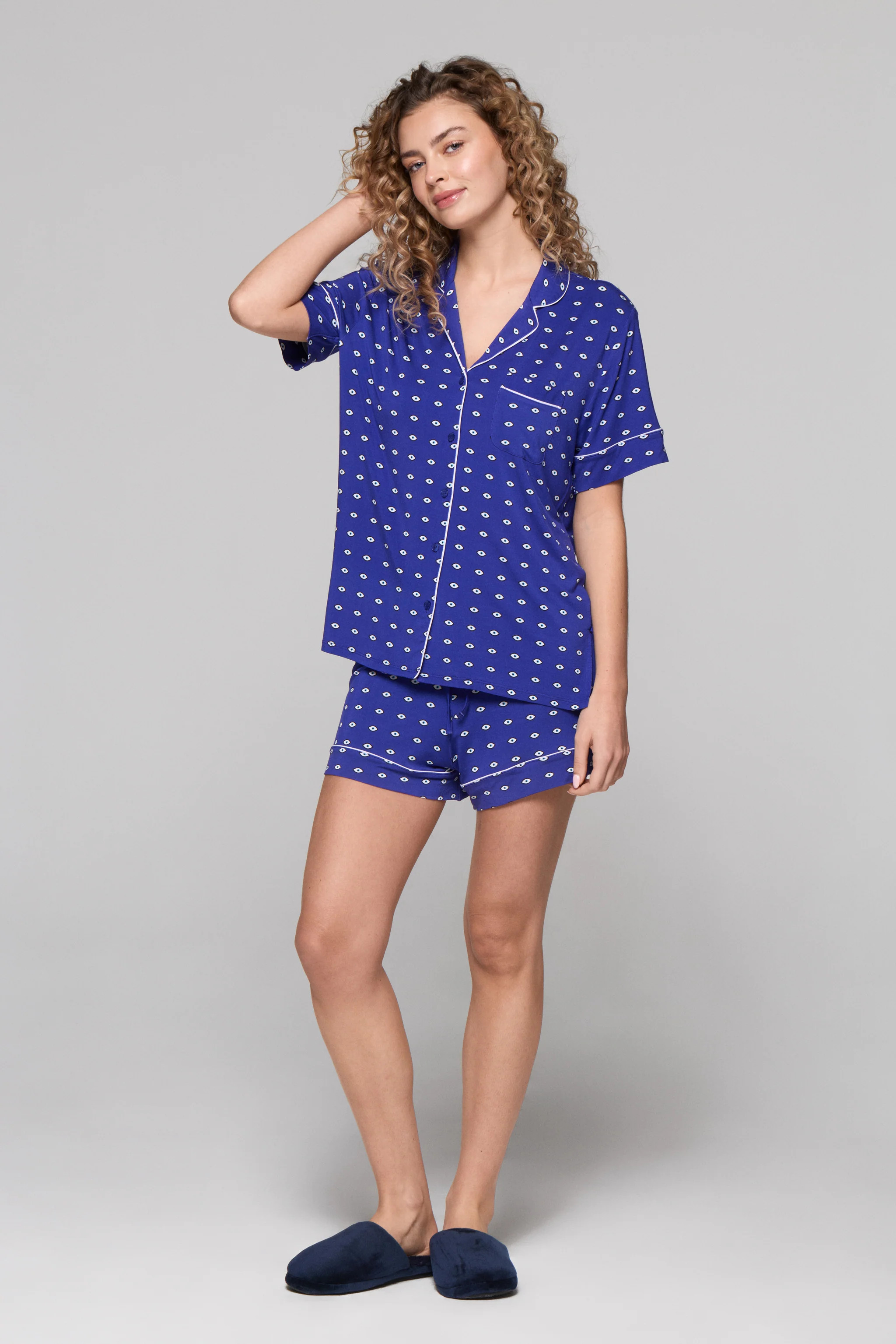 Meet Me in Mykonos Short Pajama Set | Crickle Daisy