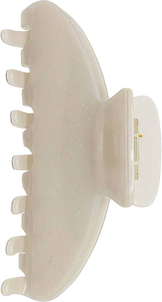 The OideGuiing Durable Acetate Hair Clips - 4-Inch Sequin Yellow Claw Clips for Fine and Thick Ha... | Amazon (US)