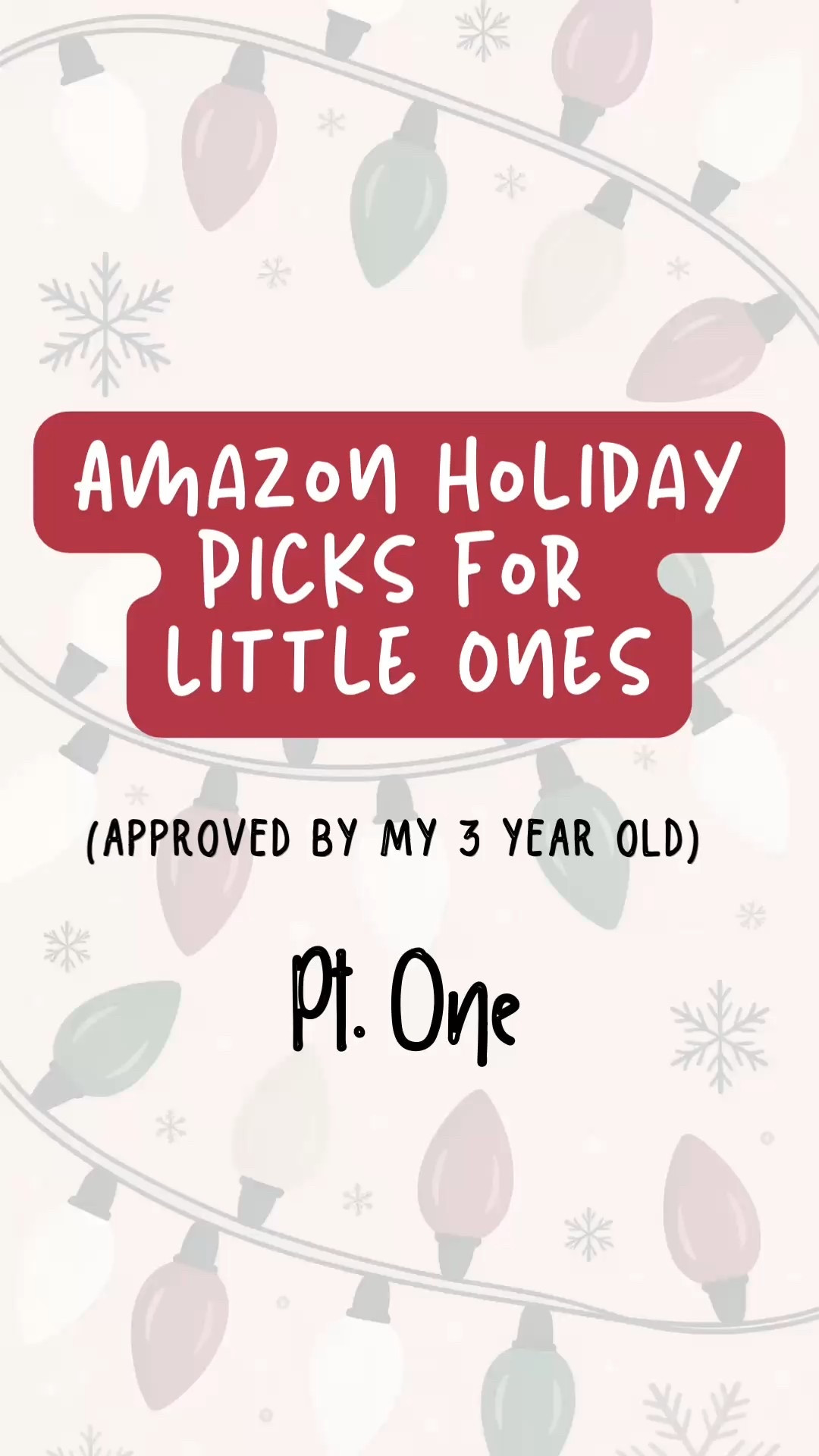 Part One of my ages 2-5 picks ✨ 




Wish list Christmas toddler gift guide Amazon ideas 

#LTKHoliday #LTKGiftGuide #LTKKids