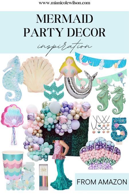 Mermaid themed birthday party for girls! Amazon party decor mermaid party decor mermaid party inspiration 

#LTKbaby #LTKfamily #LTKkids
