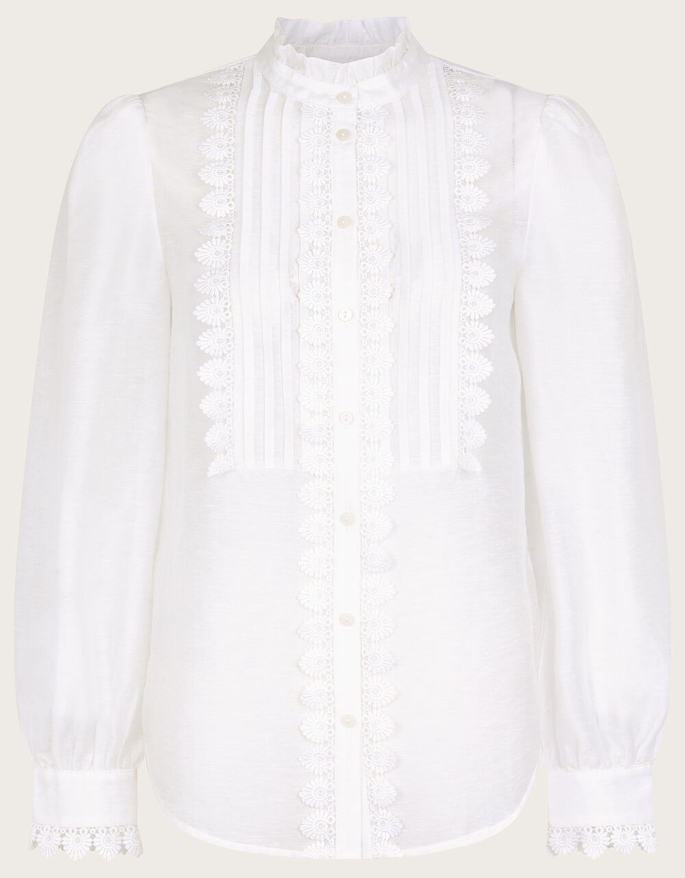 Iva Lace Trim Blouse Ivory | Monsoon (UK)