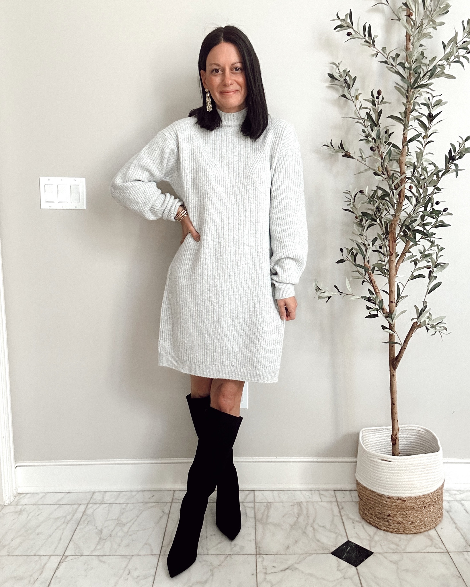 Perfect holiday outfit from Target! Sweater dress runs a tad big - I’m wearing an xs.  Tall black boots run true to size.



#LTKHoliday #LTKSeasonal #LTKover40