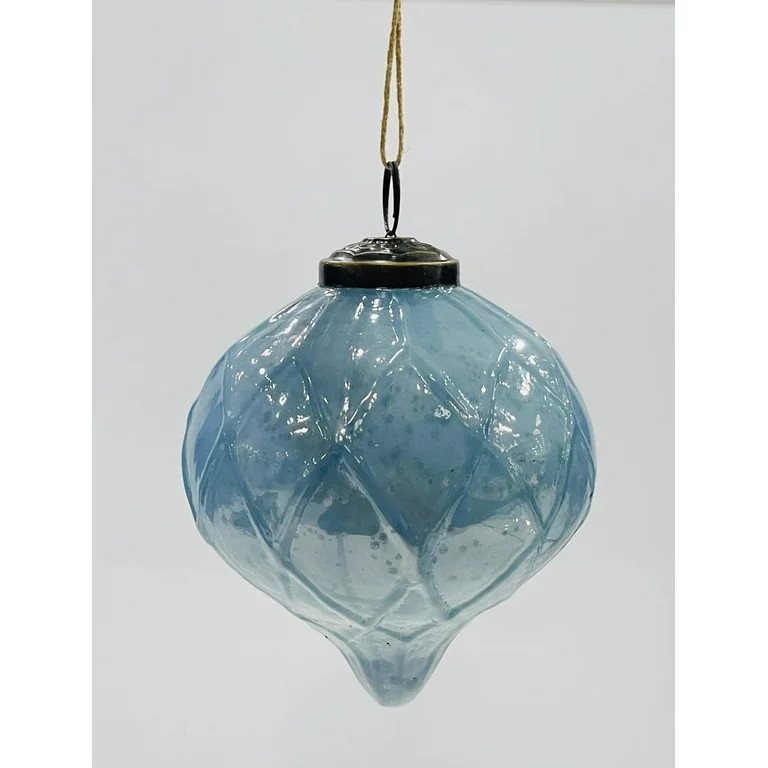 Blue Glass Finial Christmas Ornament, 4", by Holiday Time | Walmart (US)