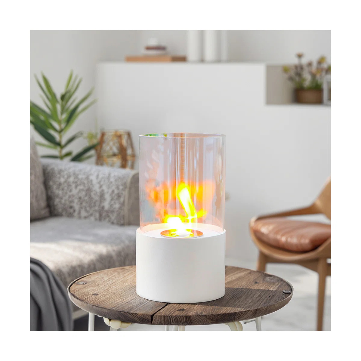 Gel Fuel Outdoor Tabletop Fireplace with Flame Guard | Wayfair North America