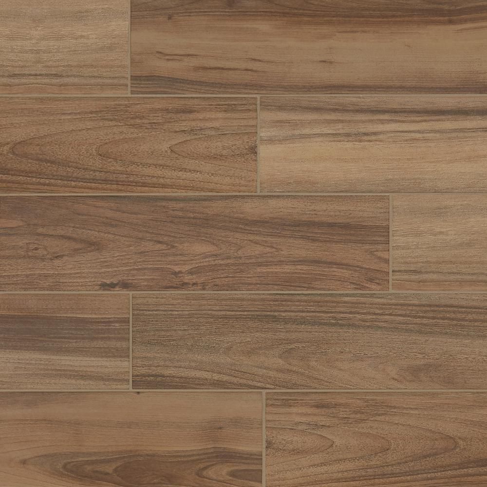 Lifeproof Toffee Wood 6 in. x 24 in. Glazed Porcelain Floor and Wall Tile (14.55 sq. ft. / case)-... | The Home Depot