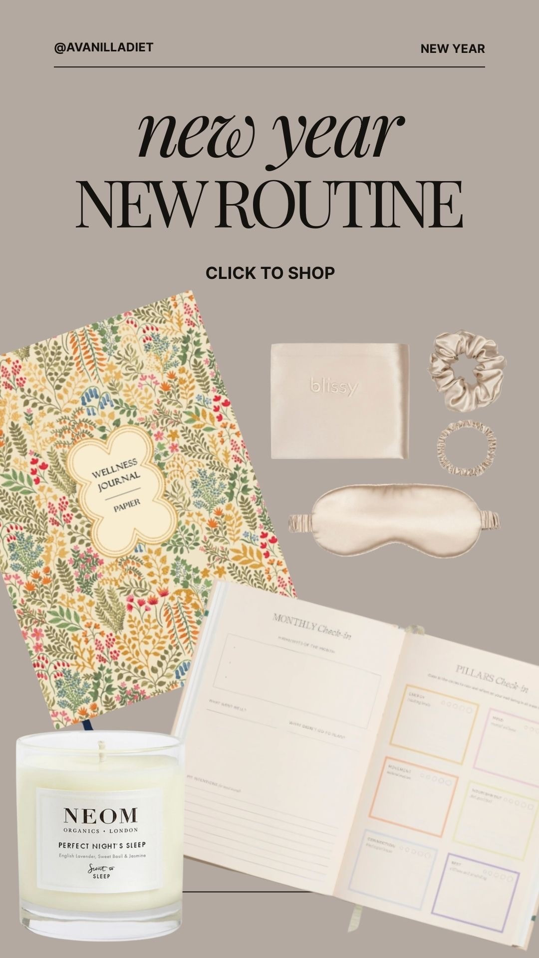 New Year, New Routine ✨💫

#newyearroutine #wellnessgoals #healthyhabits #selfcareera #newyearreset #wellnessfavorites #lifestyleedit #amazonfinds #ltkwellness


#LTKdayinmylife #LTKselfcare #LTKmorningroutine