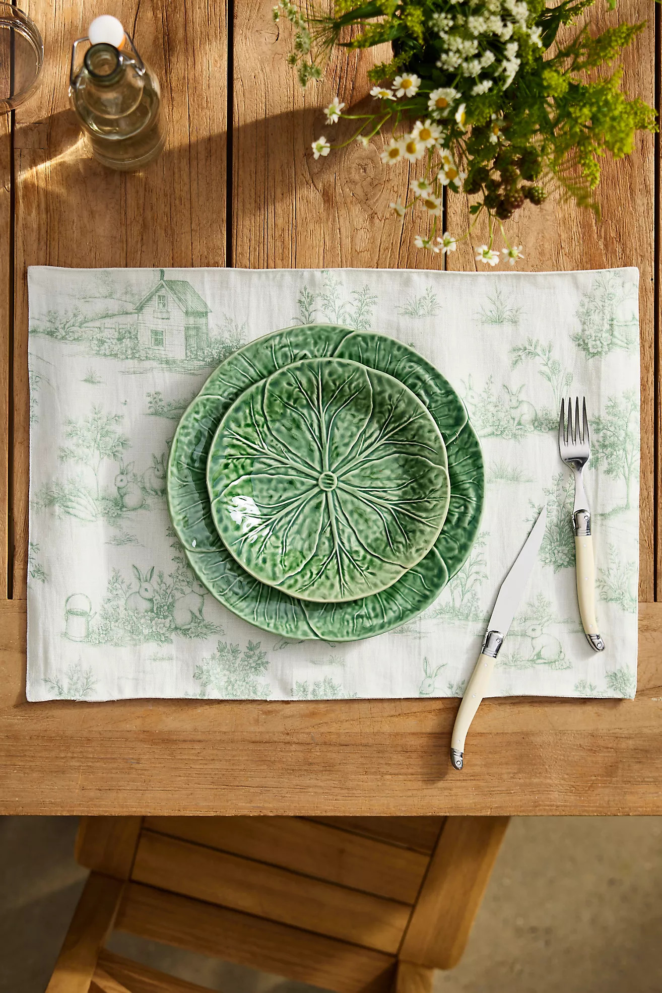 Bunny Toile Linen Placemat | Anthropologie (US)