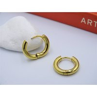 Gold Hoop Earrings, Boho Hoops, Gold Chunky Thick Stailness Steel Earrings | Etsy (US)