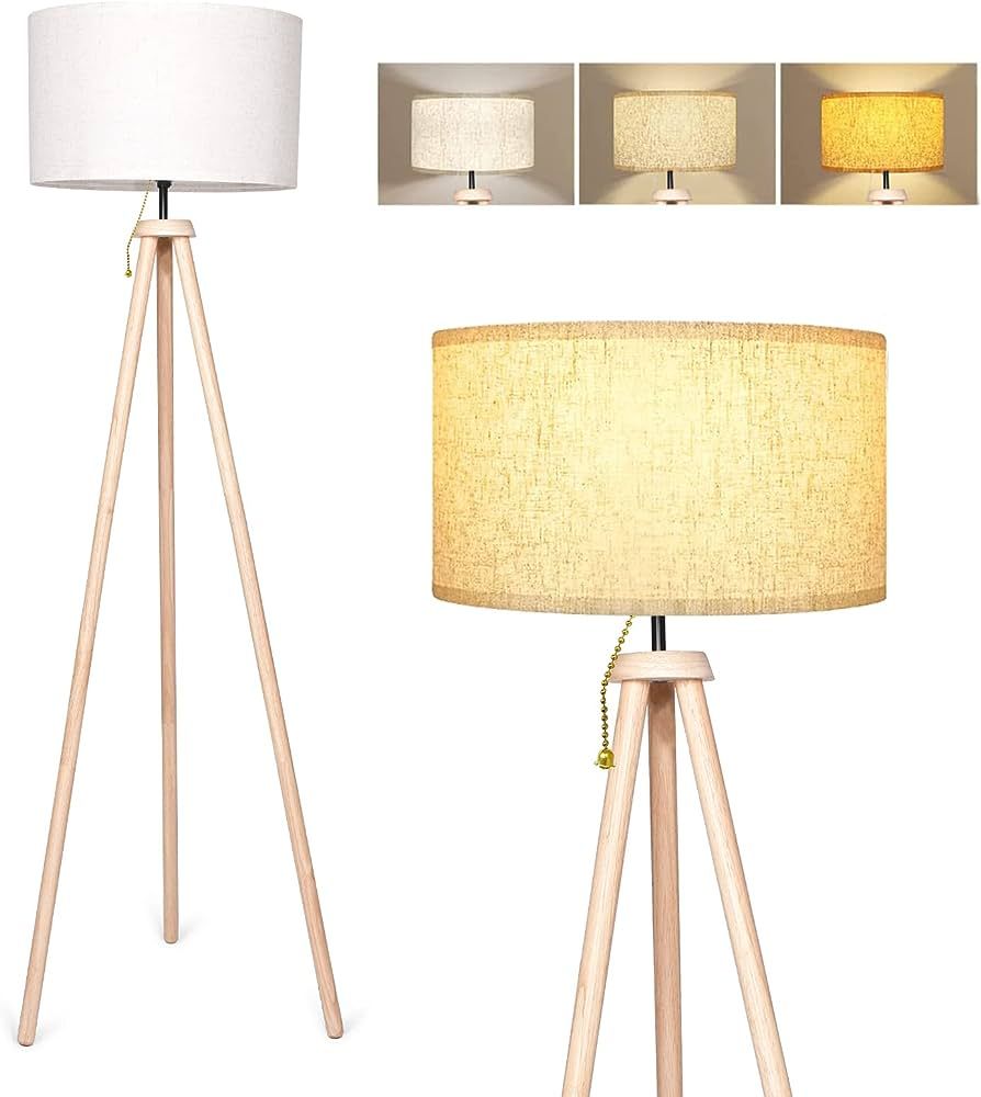 Tripod , Boho floor lamp Mid Century,Modern Tall Lamp floor lamps for Living Room, Bedroom, Offic... | Amazon (US)