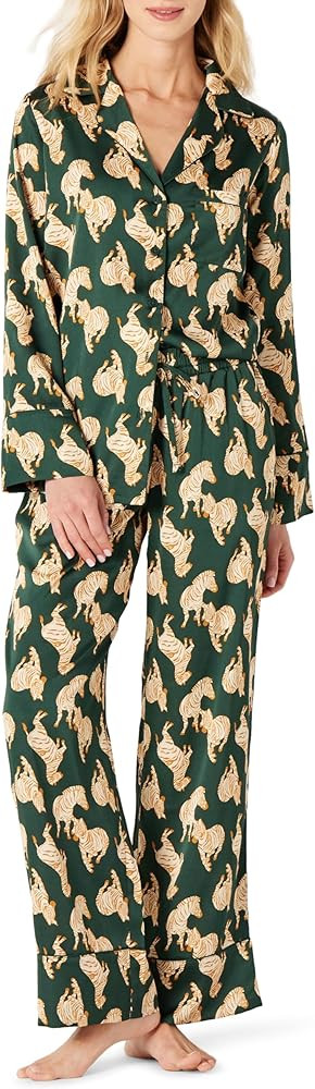 Amazon Essentials Women's Satin Long Sleeve Shirt and Pant Pajama Set | Amazon (US)