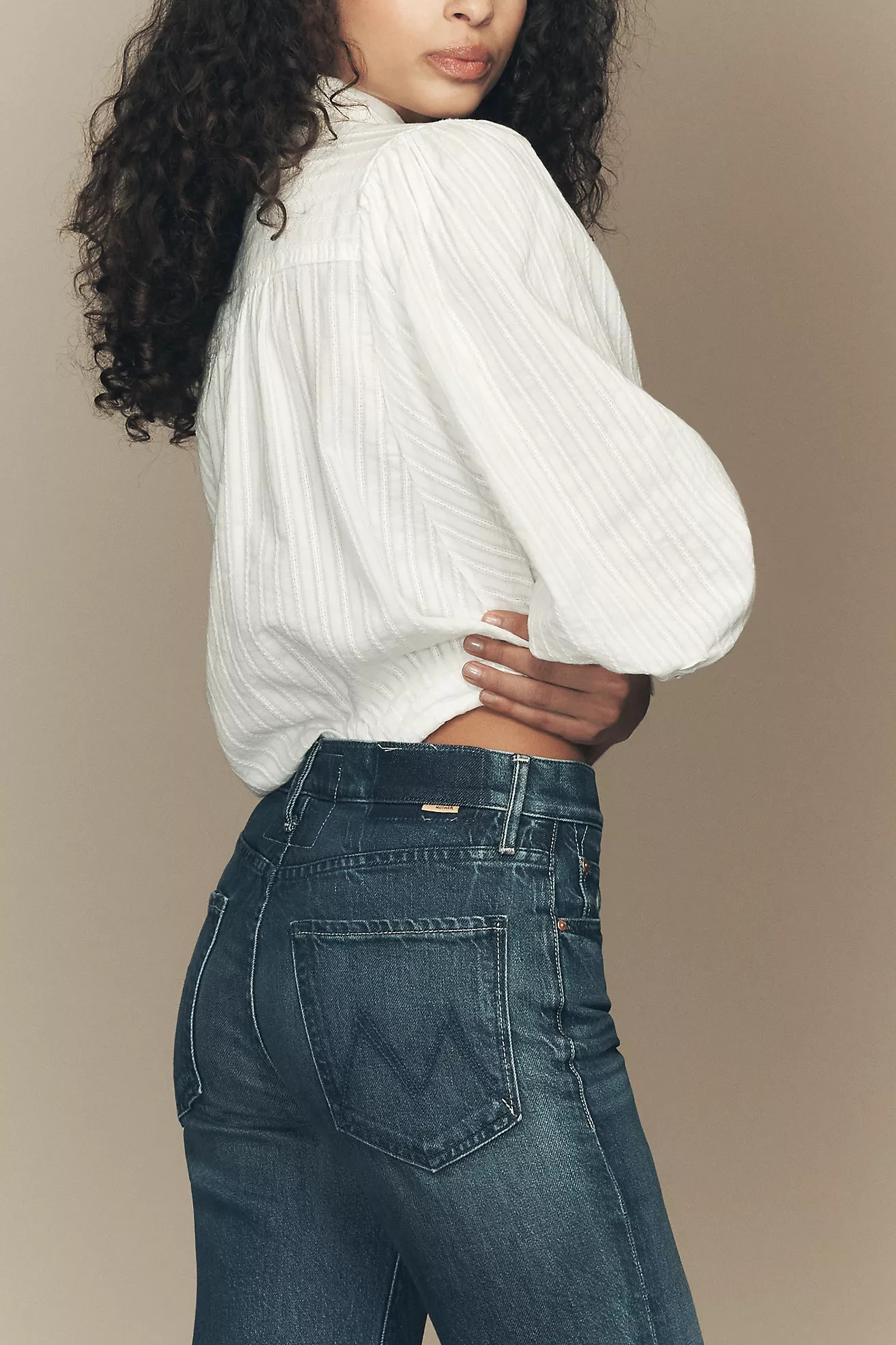 MOTHER Kick It High-Rise Straight-Leg Jeans | Anthropologie (US)