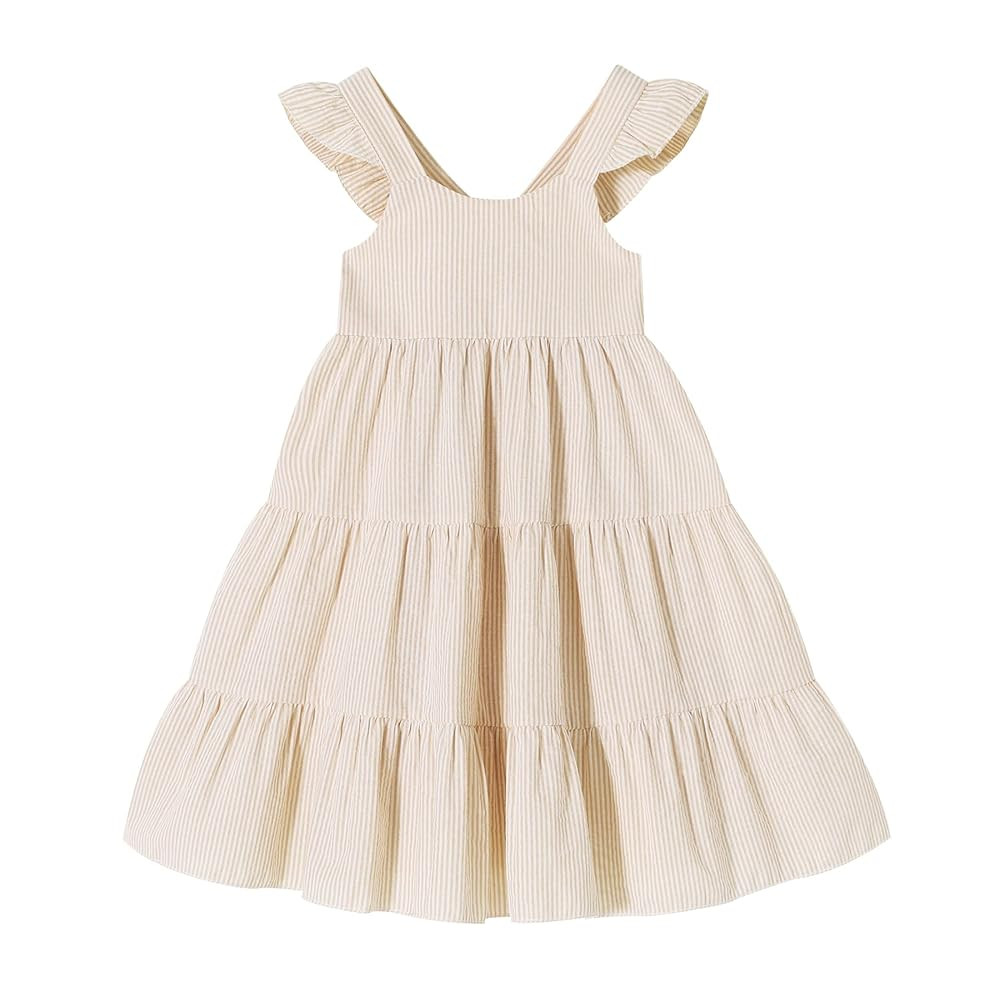 Kids Toddler Baby Girls Rainbow Dress Princess Sleeveless Beach Butterfly Sundress | Amazon (US)