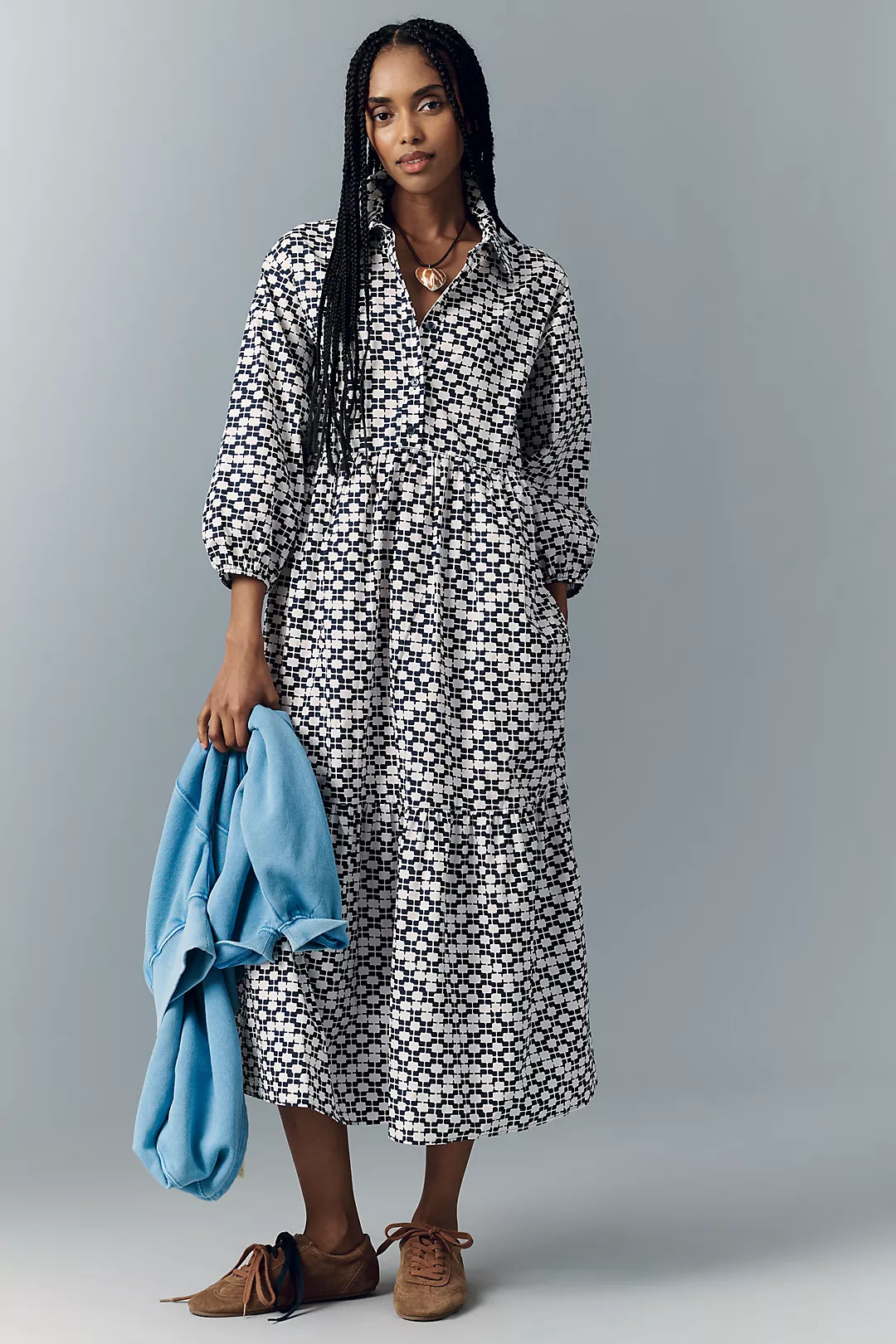 The Bettina Tiered Shirt Dress by Maeve | Anthropologie (US)