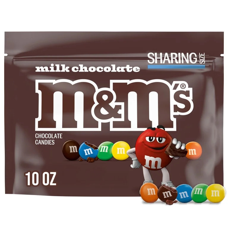 M&M's Milk Chocolate Candy Sharing Size - 10 oz Bag | Walmart (US)